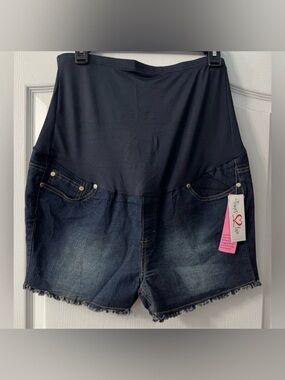 Times Two: Stylish Soft Denim Maternity Shorts